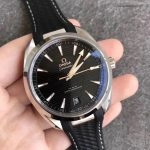 Premium Replica Uhr Omega Seamaster Aqua Terra 220.12.41.21.01.001 schwarzes Teak-Zifferblatt mit Kautschukband 41 mm