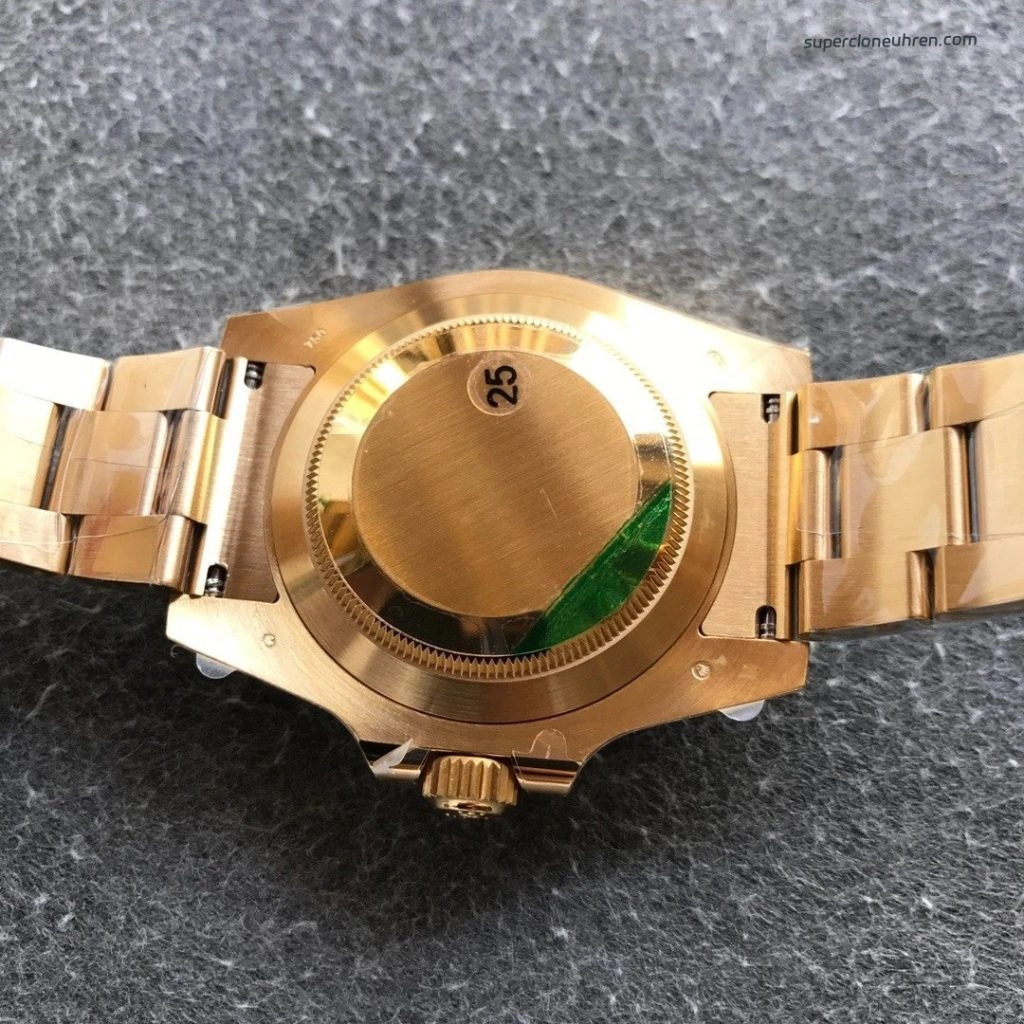 Super Clone Rolex Submariner 116618LN-97208 schwarzes Zifferblatt Gelbgold 40mm