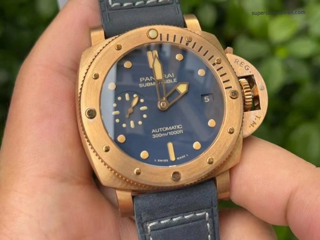 Super Clone Panerai Submersible PAM01074 Bronze 42mm