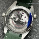 Premium Replica Uhr Omega Seamaster Planet Ocean 215.32.44.21.06.001 grün-graues Zifferblatt 43,5 mm