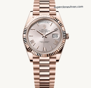 Super Clone Rolex Day-Date m228235-0001 in Roségold mit Champagner-Zifferblatt 40mm