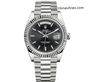 Premium Replica Uhr Rolex Day-Date m228239-0004 schwarzes Zifferblatt mit Leuchtindizes 40mm