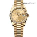 1:1 Super Clone Uhr Rolex Day-Date m228238-0003 Gelbgold mit President-Band 40mm