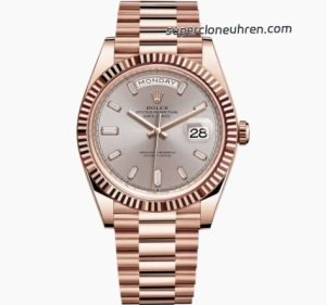 Premium Replica Uhr Rolex Day-Date m228235-0004 in Roségold mit Champagner-Zifferblatt 40mm