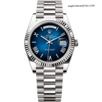 Premium Replica Uhr Rolex Day-Date m228239-0076 mit blauem Farbverlauf-Zifferblatt 40mm
