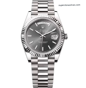 Premium Replica Uhr Rolex Day-Date m228239-0060 graues Zifferblatt 40 mm