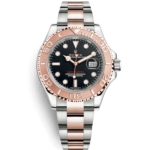 1:1 Super Clone Uhr Rolex Yacht-Master 116621-0002 Schwarz Zifferblatt Bicolor 40mm