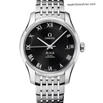 Premium Replica Uhr Omega De Ville 431.10.41.21.01.001 schwarzes Zifferblatt Edelstahlband 41mm