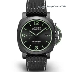 Premium Replica Uhr Panerai Luminor PAM01118 aus Carbon mit Leuchtzifferblatt 44mm