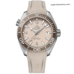 Premium Replica Uhr Omega Seamaster Planet Ocean 215.32.44.21.09.001 Edelstahl mit beigem Armband 43,5mm