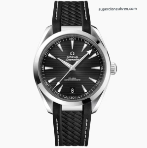 Premium Replica Uhr Omega Seamaster Aqua Terra 220.12.41.21.01.001 schwarzes Teak-Zifferblatt mit Kautschukband 41 mm