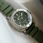 Premium Replica Uhr Panerai Submersible PAM01055 mit grünem Zifferblatt 42mm