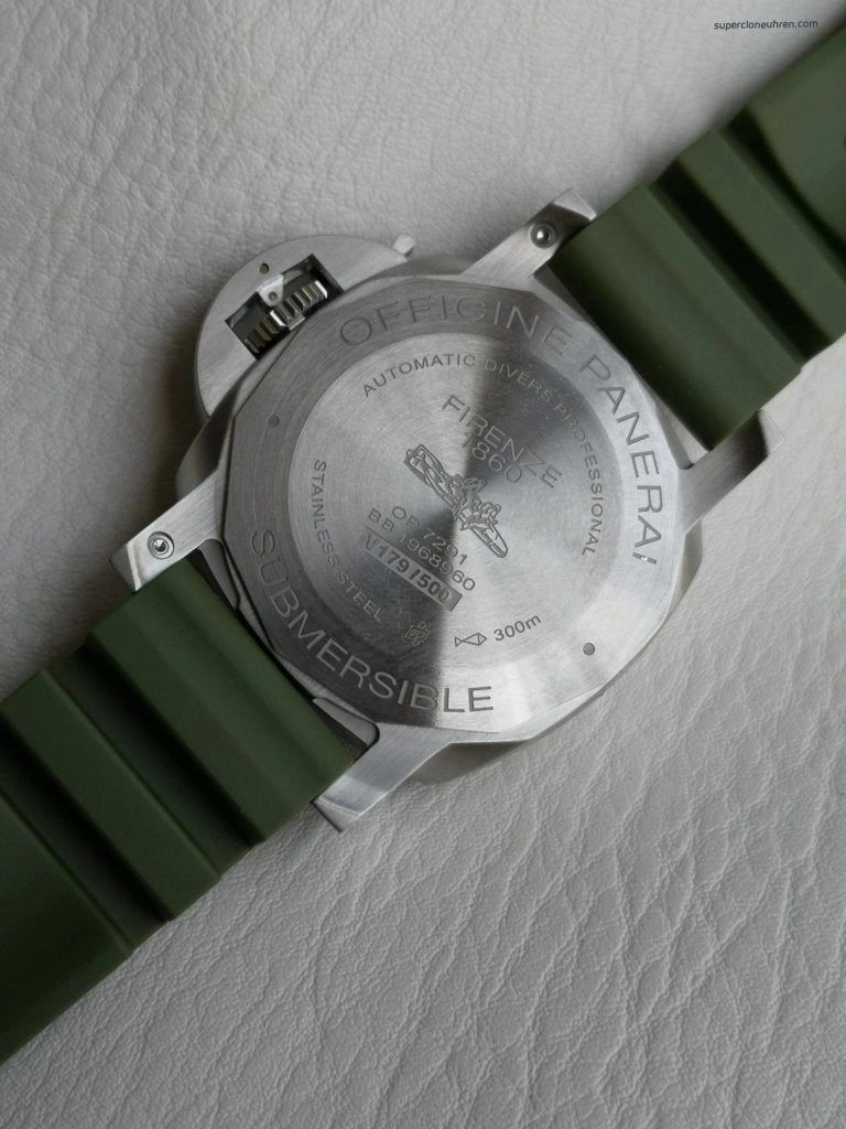 Premium Replica Uhr Panerai Submersible PAM01055 mit grünem Zifferblatt 42mm