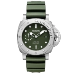 Premium Replica Uhr Panerai Submersible PAM01055 mit grünem Zifferblatt 42mm