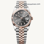 Premium Replica Uhr Rolex Datejust m126231-0013 Bicolor mit geriffelter Lünette 36mm