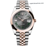 Super Clone Rolex Datejust m126301-0016 mit grünem Zifferblatt und Roségold 41mm