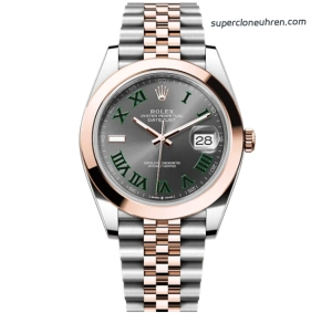 Super Clone Rolex Datejust m126301-0016 mit grünem Zifferblatt und Roségold 41mm