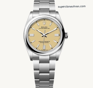 Premium Replica Uhr Rolex Oyster Perpetual M126000-0012 Champagner-Zifferblatt Edelstahlband 36 mm