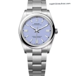 Premium Replica Uhr Rolex Oyster Perpetual m126000-0013 mit lavendelfarbenem Zifferblatt und Edelstahlband 36mm