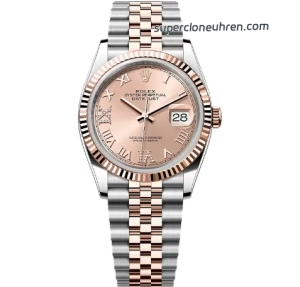 Super Clone Rolex Datejust 126231-0027 Roségold Champagner 36mm