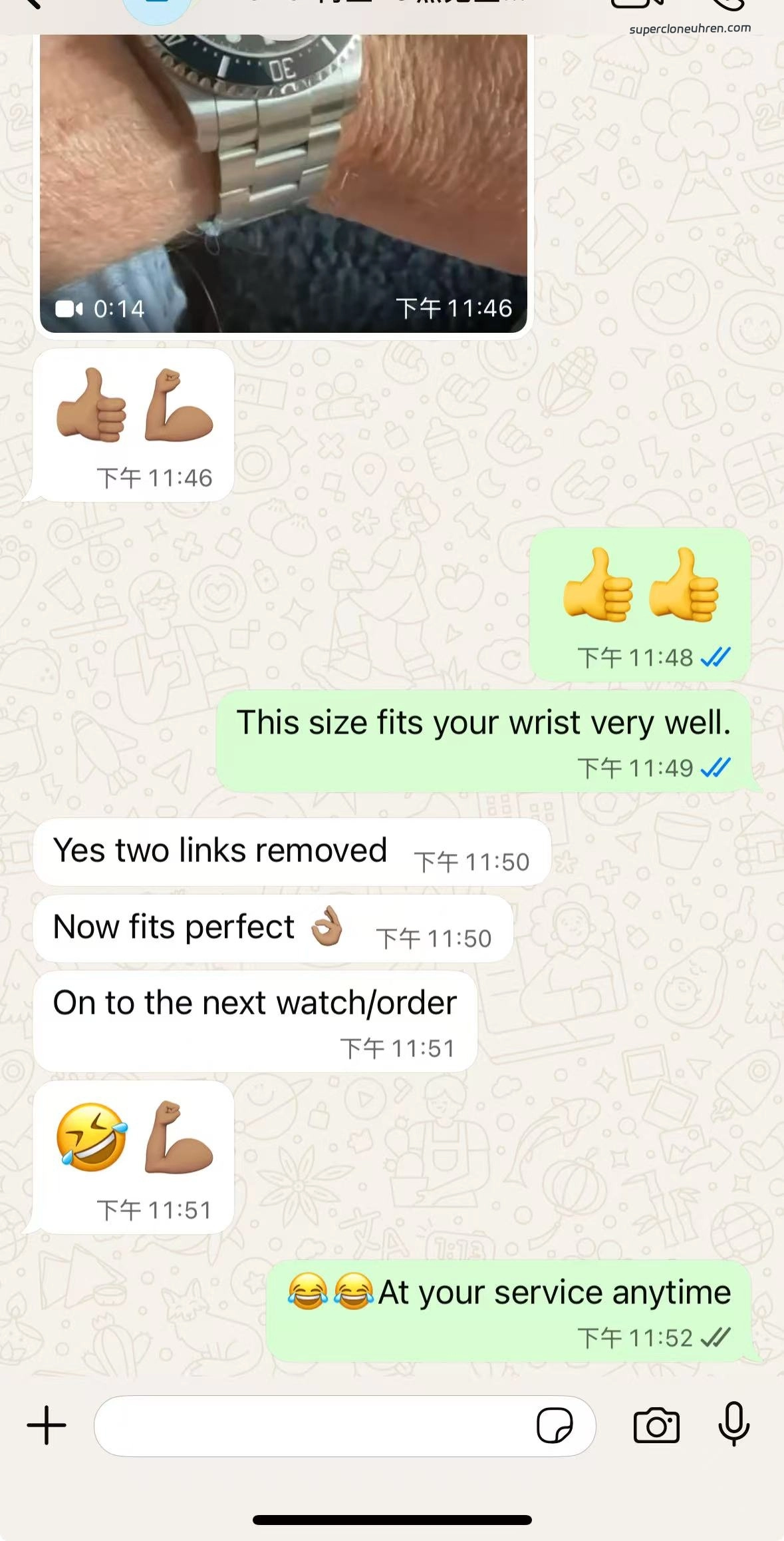 WhatsApp Kundenbewertung Audemars Piguet Deutschland