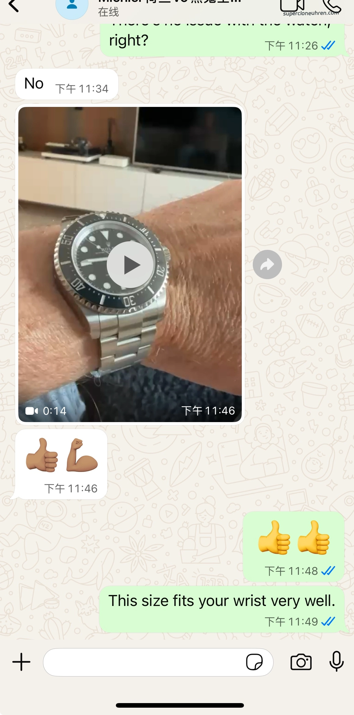 WhatsApp Kundenbewertung Omega Seamaster Deutschland