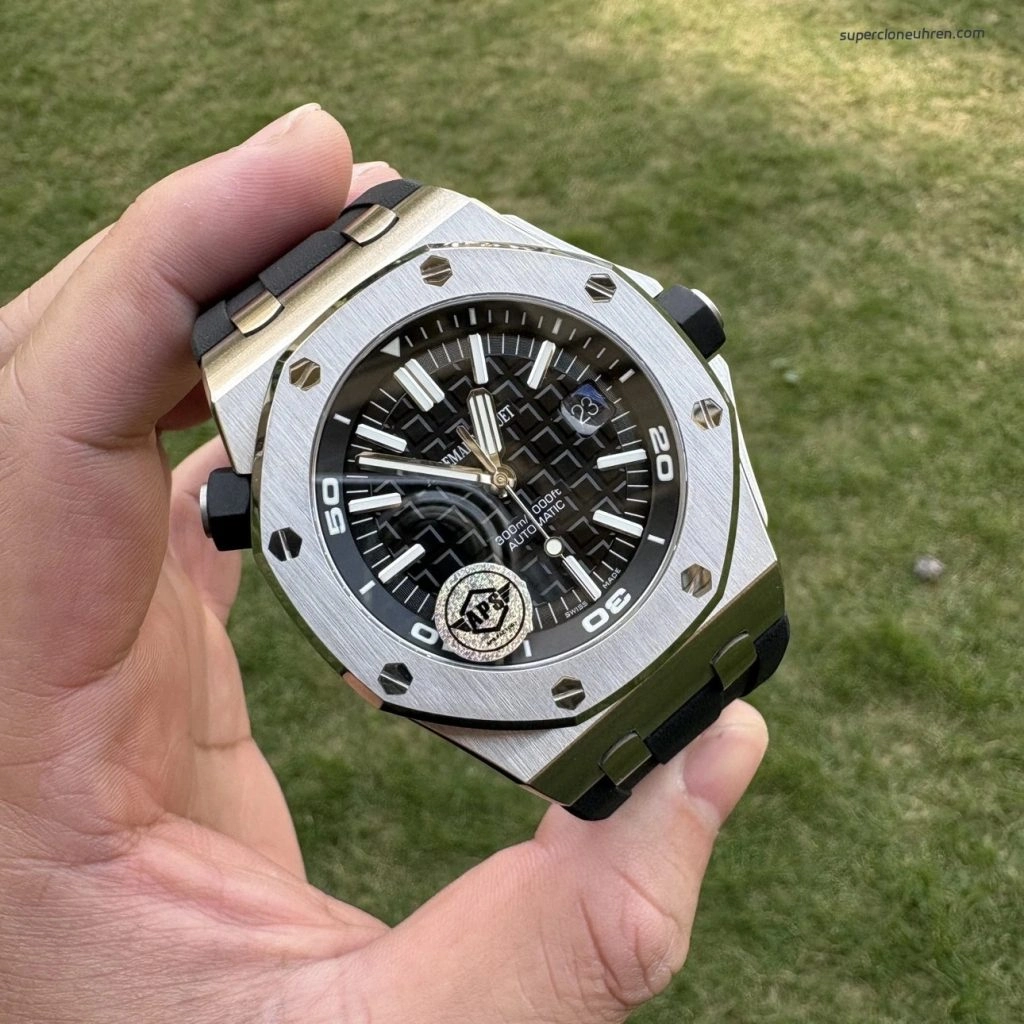 Super Clone Audemars Piguet Royal Oak Offshore 15703 aus gebürstetem Edelstahl 42 mm