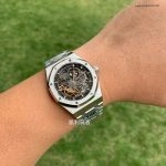 Super Clone Audemars Piguet Royal Oak 15407ST Skelettzifferblatt Edelstahlband 41 mm