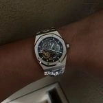 Super Clone Audemars Piguet Royal Oak 15407ST Skelettzifferblatt Edelstahlband 41 mm