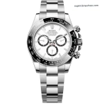 1:1 Super Clone Uhr Rolex Daytona 126500LN-0001 Panda-Zifferblatt Edelstahl 40mm