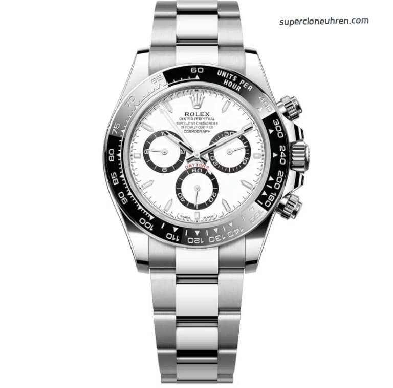 1:1 Super Clone Uhr Rolex Daytona 126500LN-0001 Panda-Zifferblatt Edelstahl 40mm