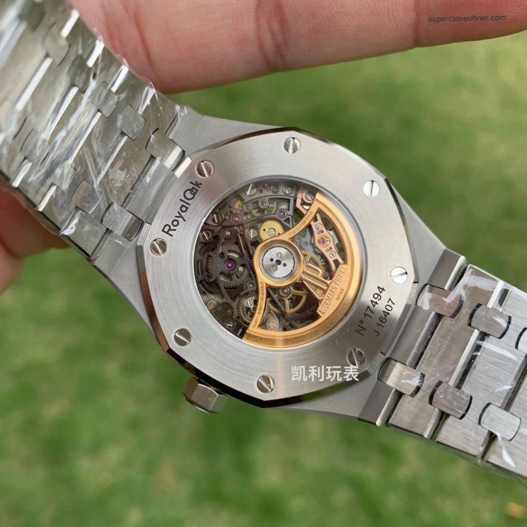 Super Clone Audemars Piguet Royal Oak 15407ST Skelettzifferblatt Edelstahlband 41 mm