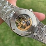 Super Clone Audemars Piguet Royal Oak 15407ST Skelettzifferblatt Edelstahlband 41 mm