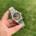 Super Clone Audemars Piguet Royal Oak 15407ST Skelettzifferblatt Edelstahlband 41 mm