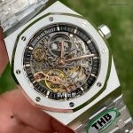 Super Clone Audemars Piguet Royal Oak 15407ST Skelettzifferblatt Edelstahlband 41 mm