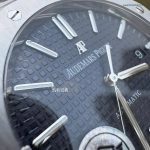1:1 Super Clone Uhr Audemars Piguet Royal Oak 15400ST.OO.1220ST.03 blaues Zifferblatt aus gebürstetem Edelstahl 41mm