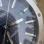 1:1 Super Clone Uhr Audemars Piguet Royal Oak 15400ST.OO.1220ST.03 blaues Zifferblatt aus gebürstetem Edelstahl 41mm
