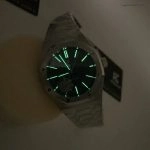 1:1 Super Clone Uhr Audemars Piguet Royal Oak 15400ST.OO.1220ST.03 blaues Zifferblatt aus gebürstetem Edelstahl 41mm