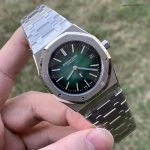 1:1 Super Clone Uhr Audemars Piguet Royal Oak 16202PT Aurora-Grün 39 mm