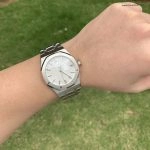1:1 Super Clone Uhr Audemars Piguet Royal Oak 15500ST mit weißem Zifferblatt und Stahlband 41mm