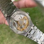 1:1 Super Clone Uhr Audemars Piguet Royal Oak 15500ST mit weißem Zifferblatt und Stahlband 41mm