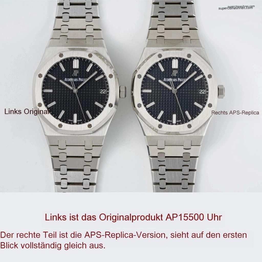 Premium Replica Uhr Audemars Piguet Royal Oak 15500ST.OO.1220ST.03 schwarzes Zifferblatt Edelstahl 41mm