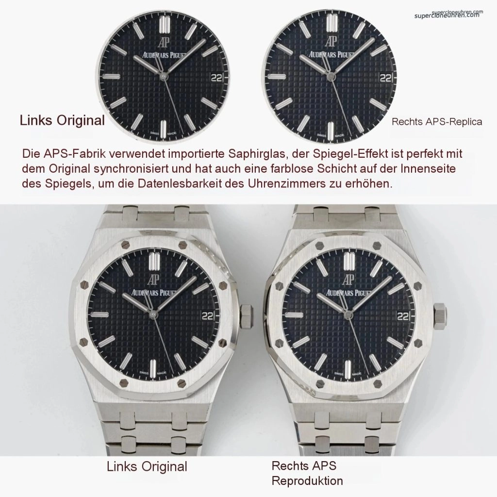 Premium Replica Uhr Audemars Piguet Royal Oak 15500ST.OO.1220ST.03 schwarzes Zifferblatt Edelstahl 41mm