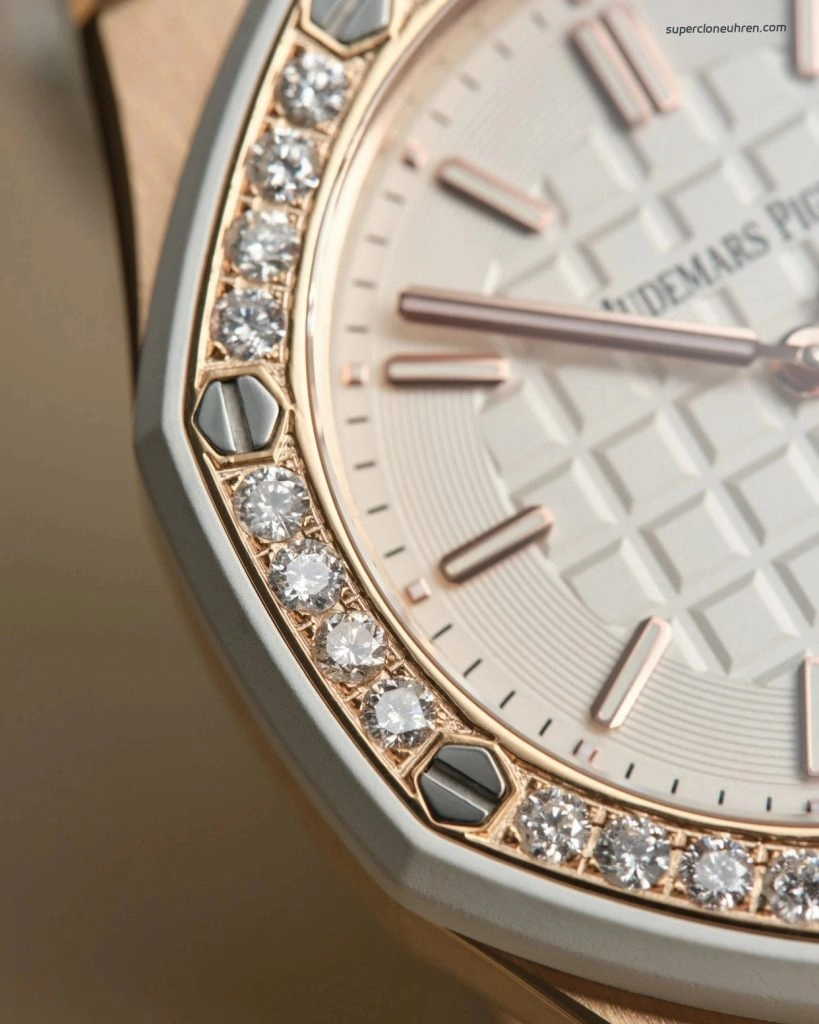 Premium Replica Uhr Audemars Piguet Royal Oak Offshore 67540OK.ZZ.A010CA.01 mit Diamantbesatz in 18K Roségold 37mm