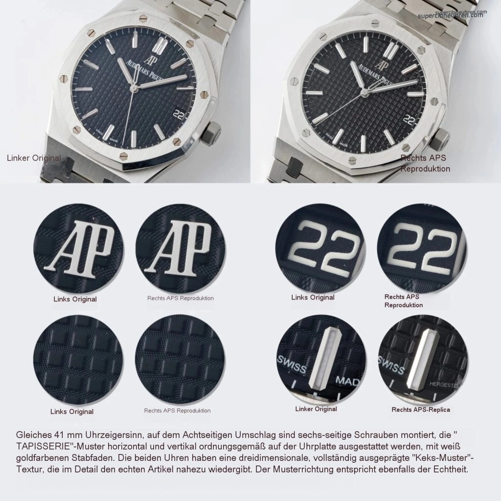 Premium Replica Uhr Audemars Piguet Royal Oak 15500ST.OO.1220ST.03 schwarzes Zifferblatt Edelstahl 41mm