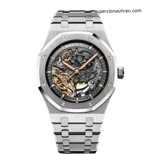 Super Clone Audemars Piguet Royal Oak 15407ST Skelettzifferblatt Edelstahlband 41 mm