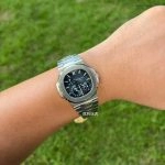 Premium Replica Uhr Patek Philippe Nautilus 5712/1A-001 Edelstahl mit Mondphase 40mm