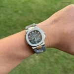 Super Clone Patek Philippe Nautilus 5712G-001 mit grauem Kautschukband 40mm