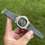 Super Clone Patek Philippe Nautilus 5712G-001 mit grauem Kautschukband 40mm