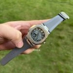 Super Clone Patek Philippe Nautilus 5712G-001 mit grauem Kautschukband 40mm